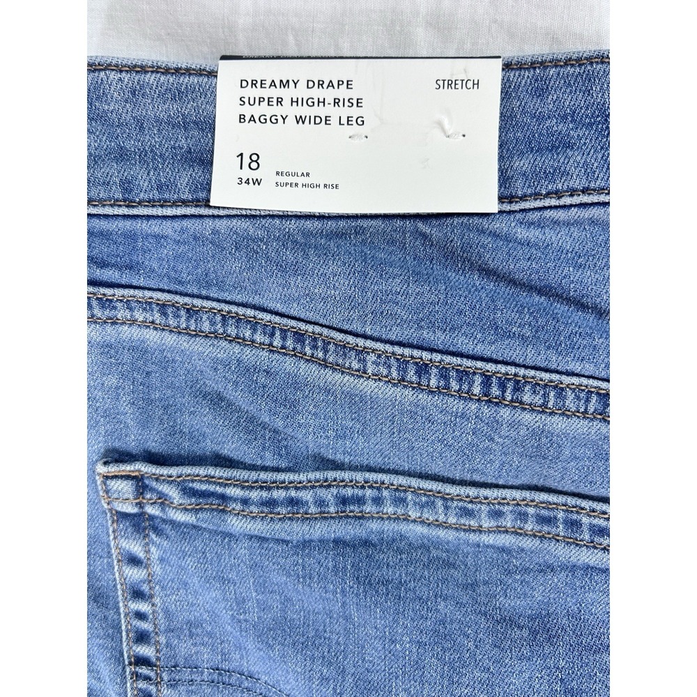 american eagle dreamy drape baggy wide leg super high rise 18 - Picture 3 of 11